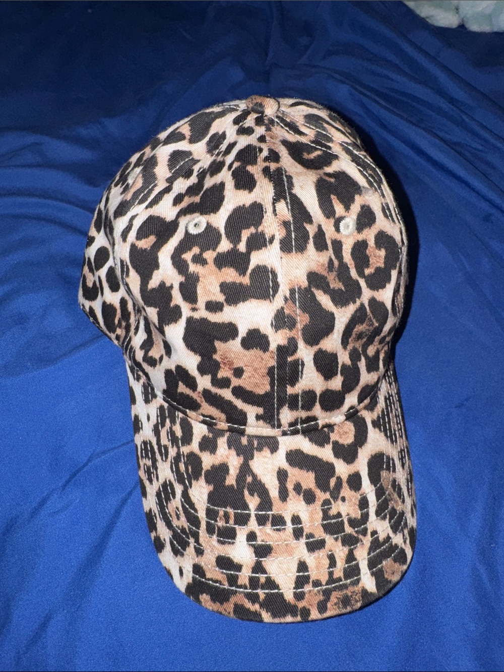 Leopard Print Baseball Cap - Neutral Tones